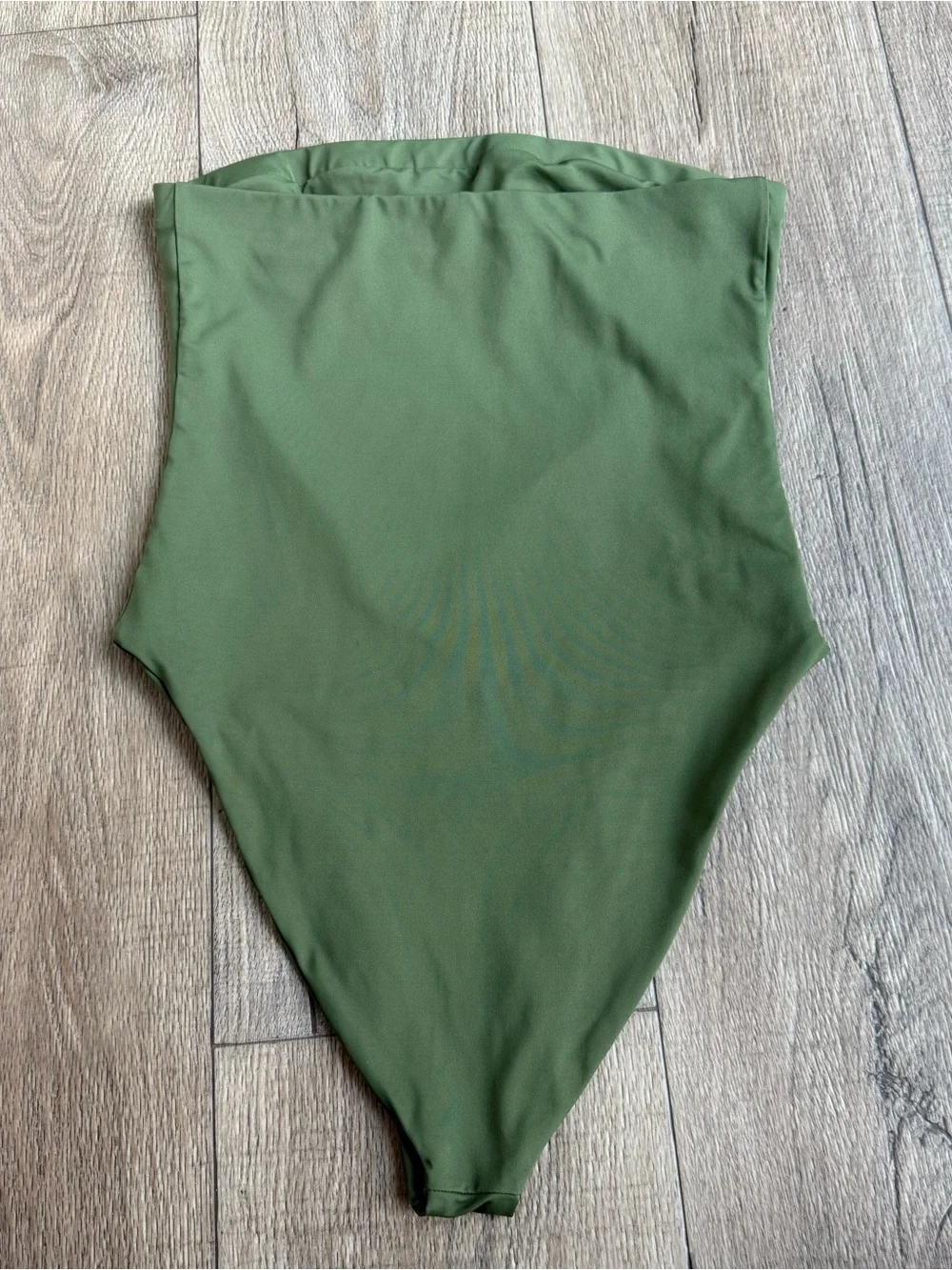 Free People x Toast signature tube one piece swimsuit size XL army deep green